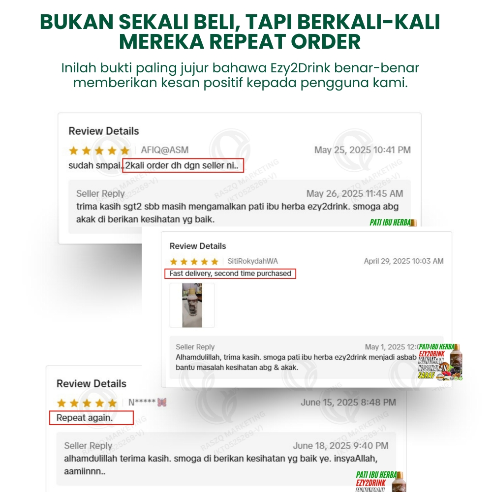 Inilah bukti paling jujur bahawa Ezy2Drink benar-benar memberikan kesan positif