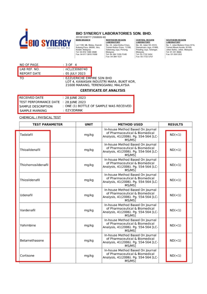 Sijil Analisa Produk Dan Sijil Halal KKM Kebas kaki dan tangan Ubat sakit sendi dan saraf5